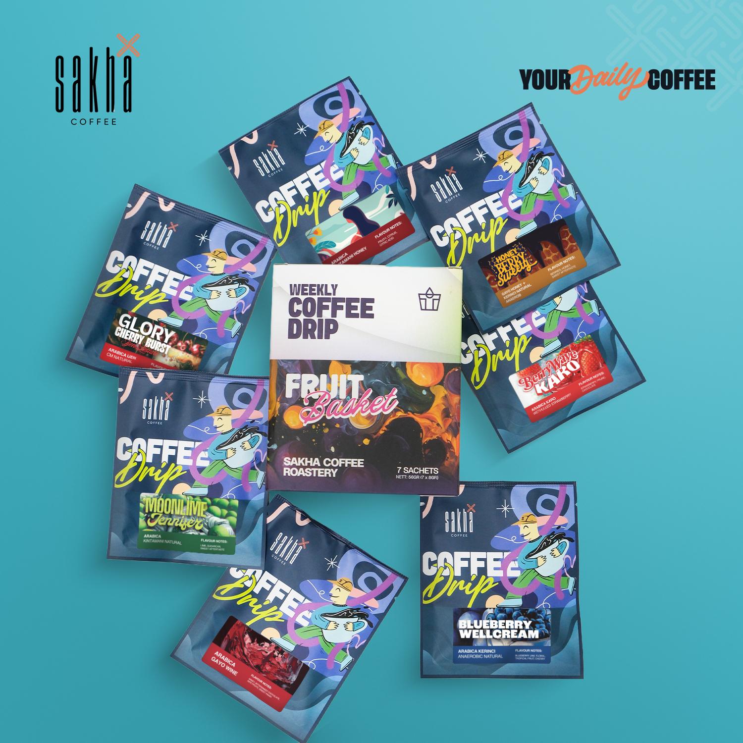 Sakha Coffee 7 Fruit Basket Drip Bag Coffee Kopi Drip Filter Praktis Gift Pack Travel Coffe Ramadhan Mudik Lebaran - Image 2